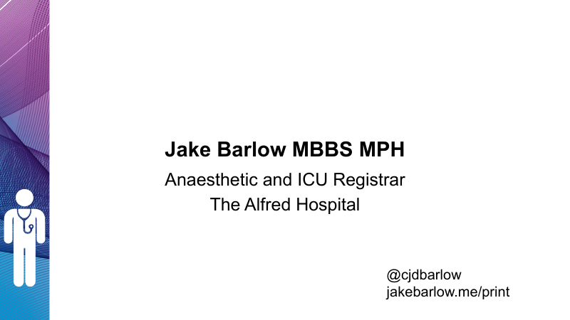 Title slide of the PRINT critical care careers talk.